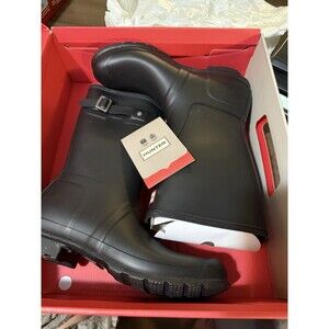 Hunter Original Short Rain Boot Women, Size 10- Black